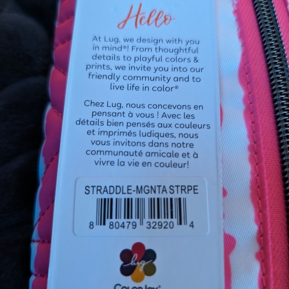 Lug Straddle Wallet in Magenta Stripe NWT! - Picture 5 of 5